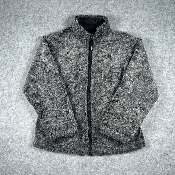 The North Face Jacket Girls Size Large 14/16 Black Gray Coat Parka Reversible - Picture 11 of 16